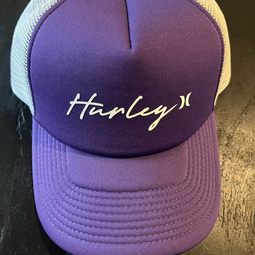 Hurley Purple and White Mesh Snapback Hat